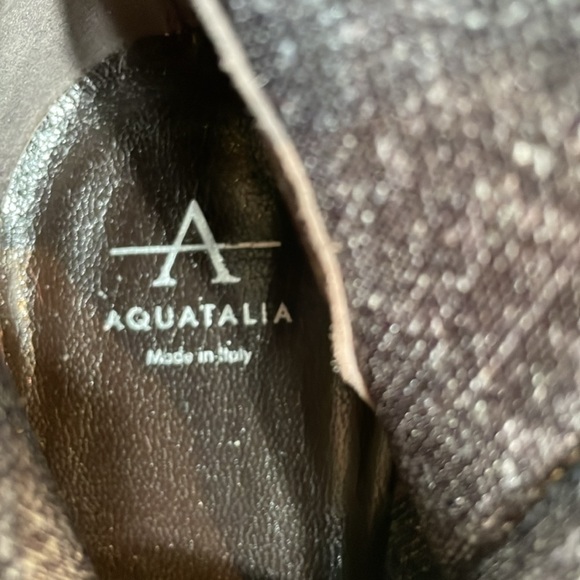 Aquatalia High Heel Boots Booties 8.5 Brown Suede Leather Made In Italy EUC - Picture 8 of 13